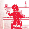 Grafik vom klavierspielenden und schwitzenden Beethoven