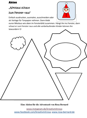 Vorlage für Nikolaus am Fenster