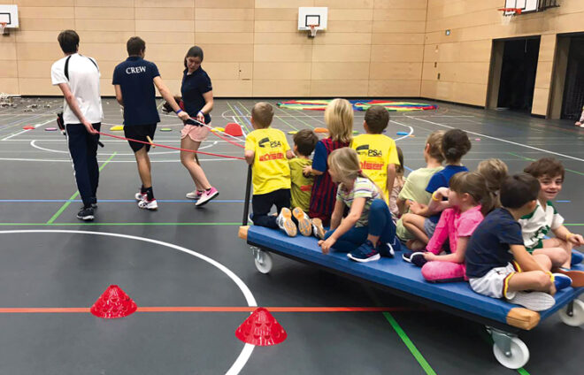 Teilnehmer der Kindersportschule beim Post SV Augsburg