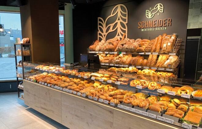 Verkaufsfläche der Bäckerei Schneider