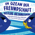 Illustration von zwei blauen Fischen