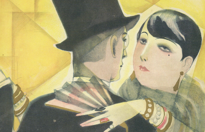 Gemälde eines Tanzpaars aus den 1920er Jahren