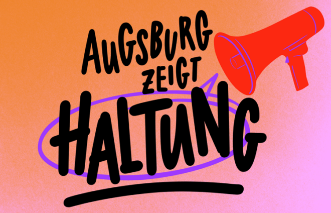 Typografie "Augsburg zeigt Haltung"