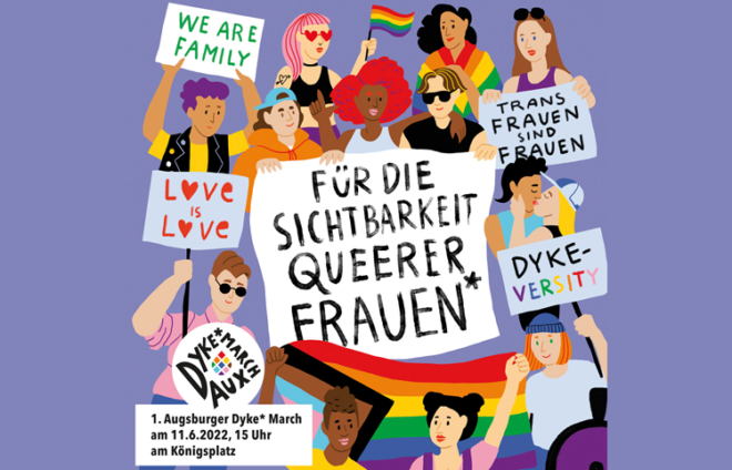 Grafik Plakat zum Dyke March