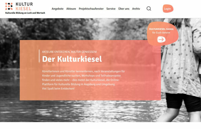 Screenshot Onlinepräsenz Kulturkiesel