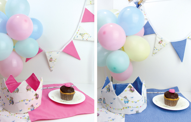 Geburtstagstisch minimo rosa und blau