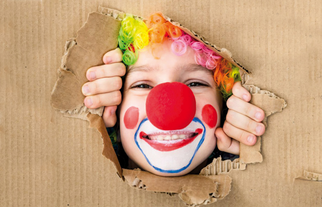 Juniorkreisel Faschingsparty Clown Pappe