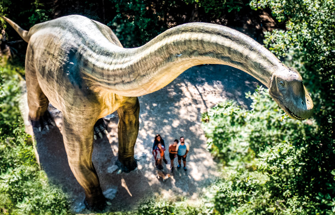 Diplodocus-Saurier im Dinomuseum Altmühltal