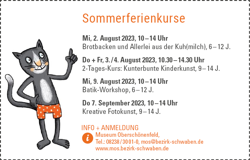 Sommerferienkurse Museum Oberschönenfeld