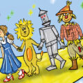 Illustration von Figuren aus "Zauberer von Oz"