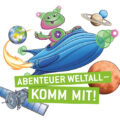 Illustration von Roboter im Weltall