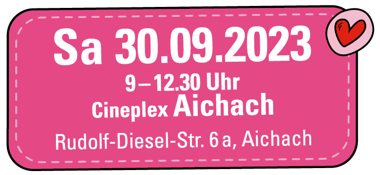 Terminbanner Cineplex-Kino Kinderflohmarkt Herbst 2023