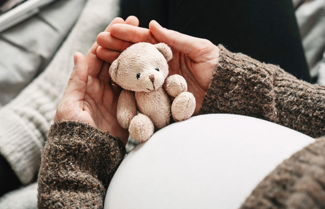 Schwangerschaft Geburt Teddy