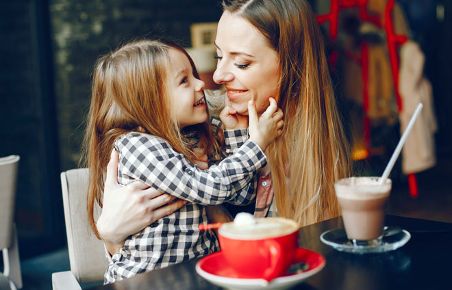 Familie Café Mama Tochter