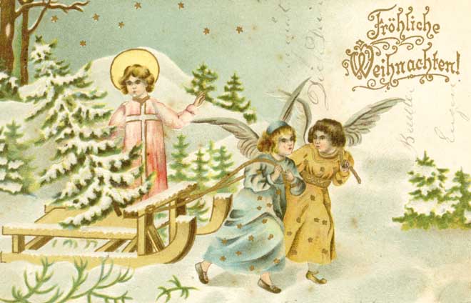 Illustration Postkarte Weihnachten