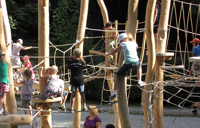 Sommerferien Bayern Niedrigseilgarten in Schwabmünchen Ausflug