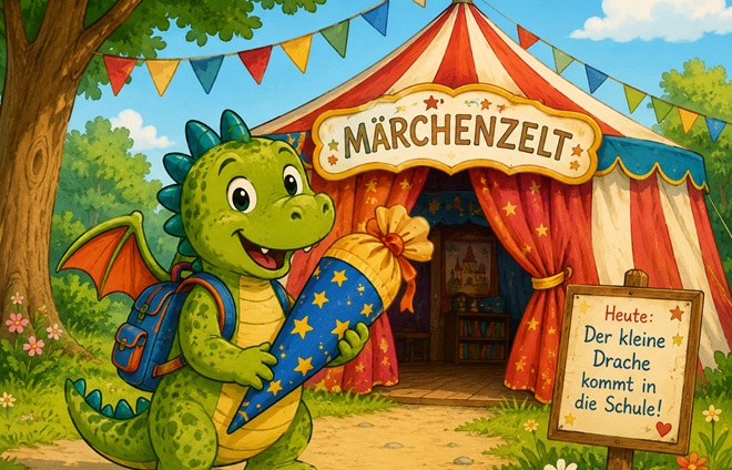 kleiner Drache kommt in die Schule